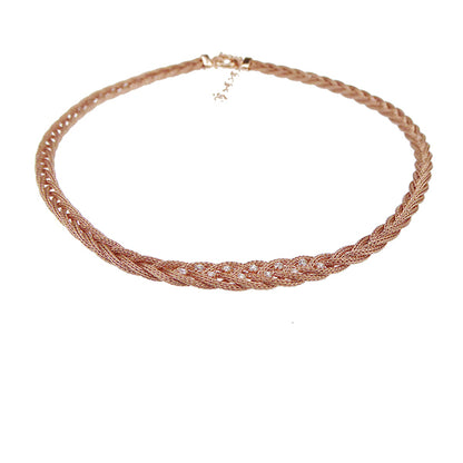 Knitted CZ Necklace, RGP