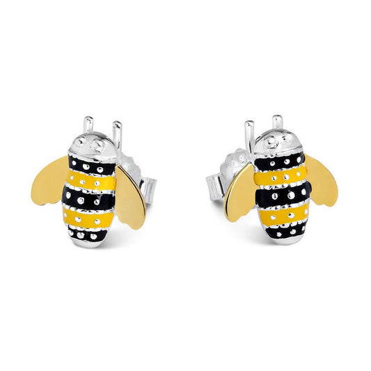 Silver Bee Stud Earrings