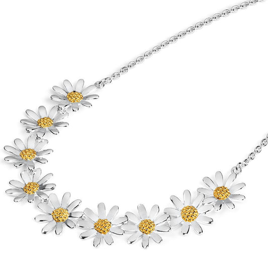 Silver Daisy Necklace