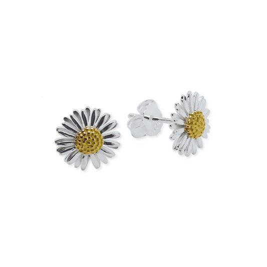 Silver Daisy Stud Earrings