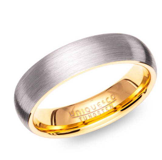 Tungsten Brushed Court Ring