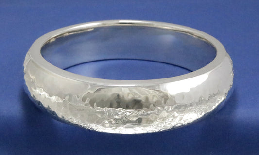 Silver Large Round Bangle