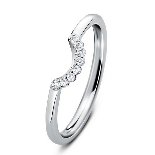 Cannele Diamond Wedding Band