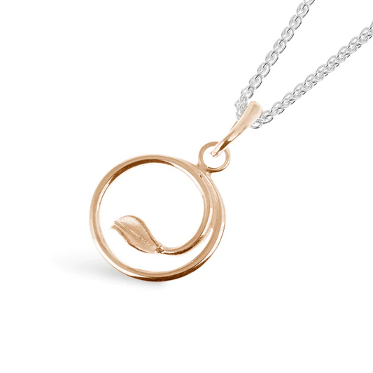 Mavilo Circular Leaf Pendant, 9ct Gold