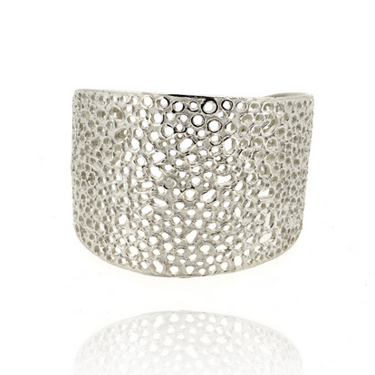 Morphology Large Silver Bangle