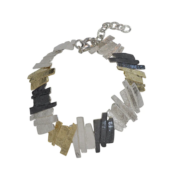 Silver/YGP Rectangles Bracelet