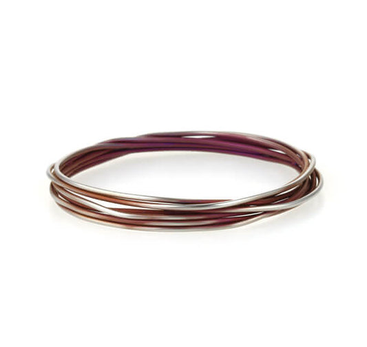 Titanium Chaos Bangle - Mulberry