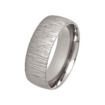 Titanium Fine Ripple Ring, 8mm