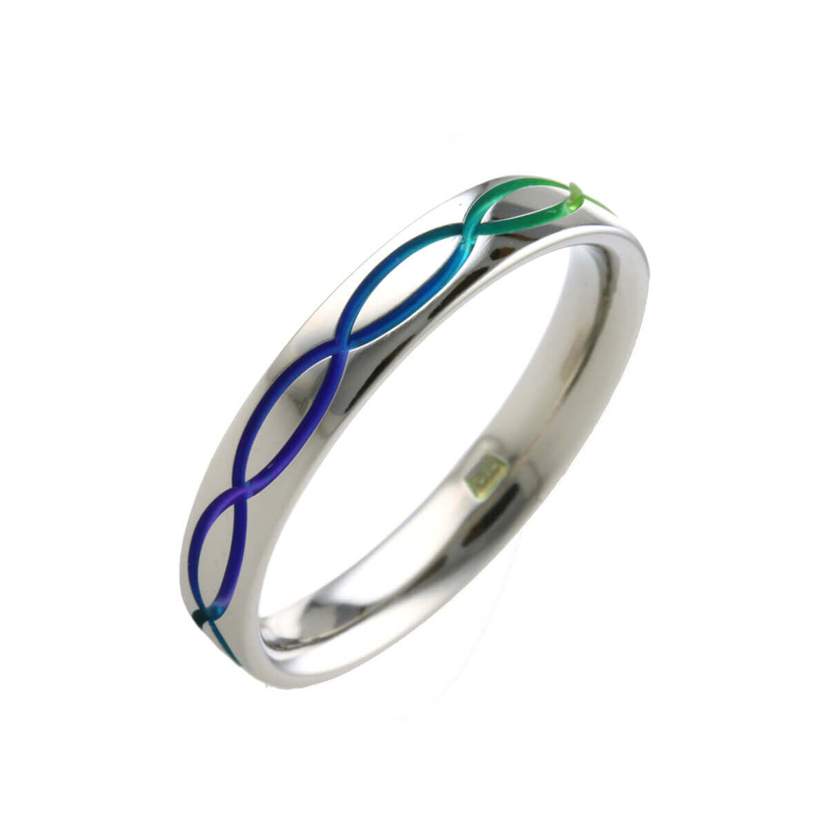 Titanium Double Wave Ring