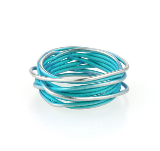Titanium Chaos Ring - Kingfisher