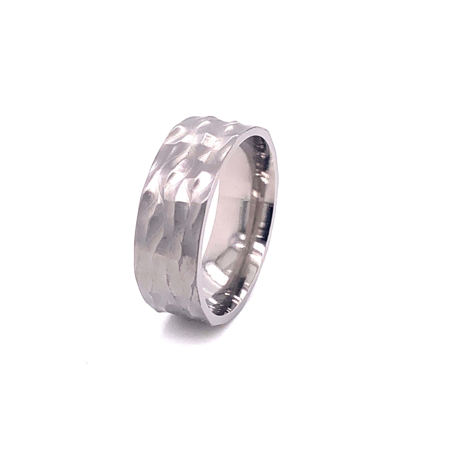 Titanium Carved Ruffles Ring