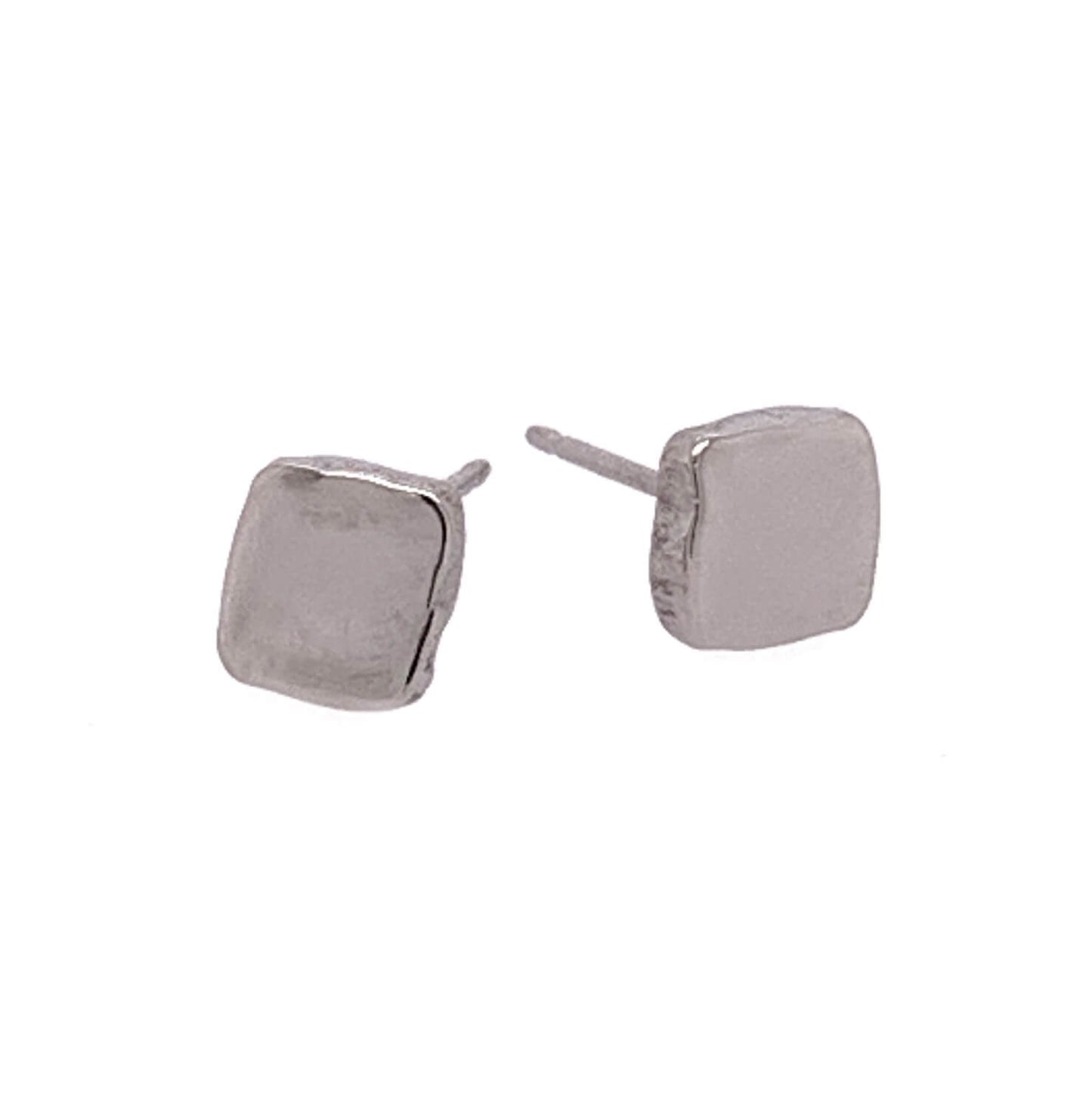 Titanium Square Studs - Natural