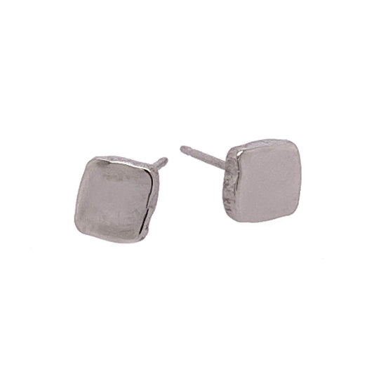 Titanium Square Studs - Natural