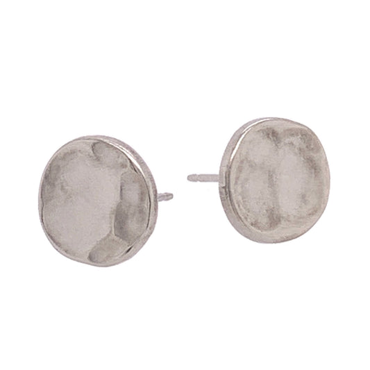 Titanium Hammered Studs - Natural