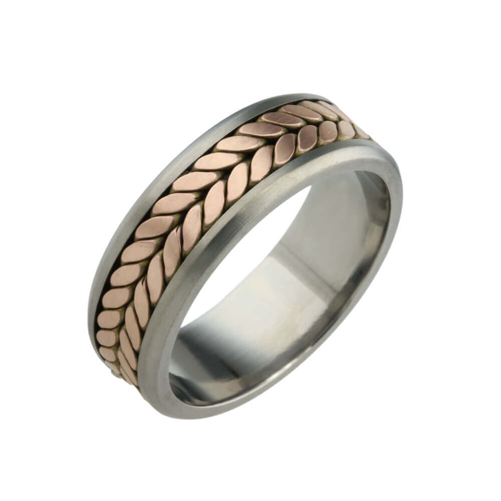 Titanium Braided Inlay Ring