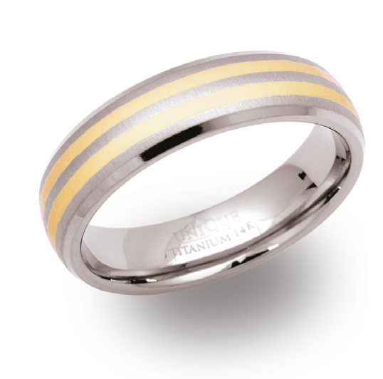 Titanium Gold Inlay Ring