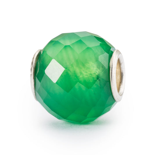 Faceted Round Green Onyx