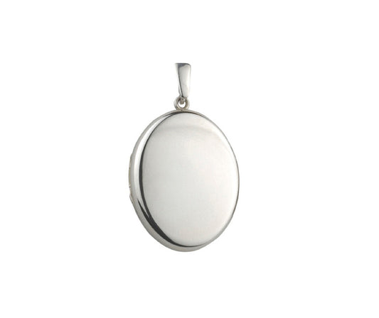 Large Silver Oval Locket
