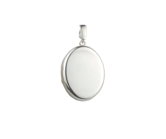 Medium Silver Oval Locket