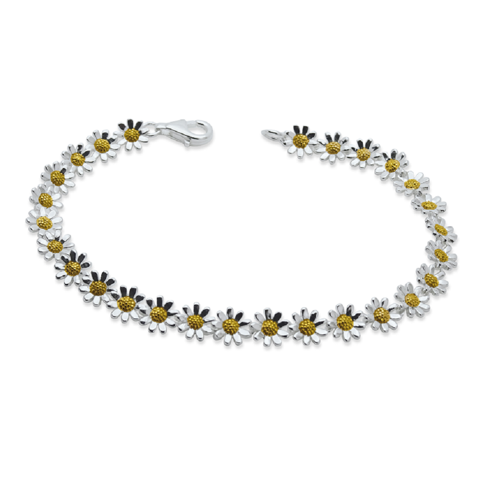 Silver Daisy Bracelet