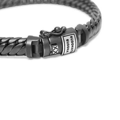 Ben XS Matte Black Rhodium Silver Bracelet