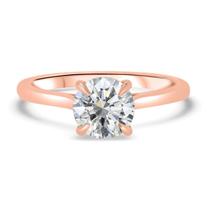 Lab Grown Brilliant Cut Solitaire Twist Diamond Ring 0.50ct